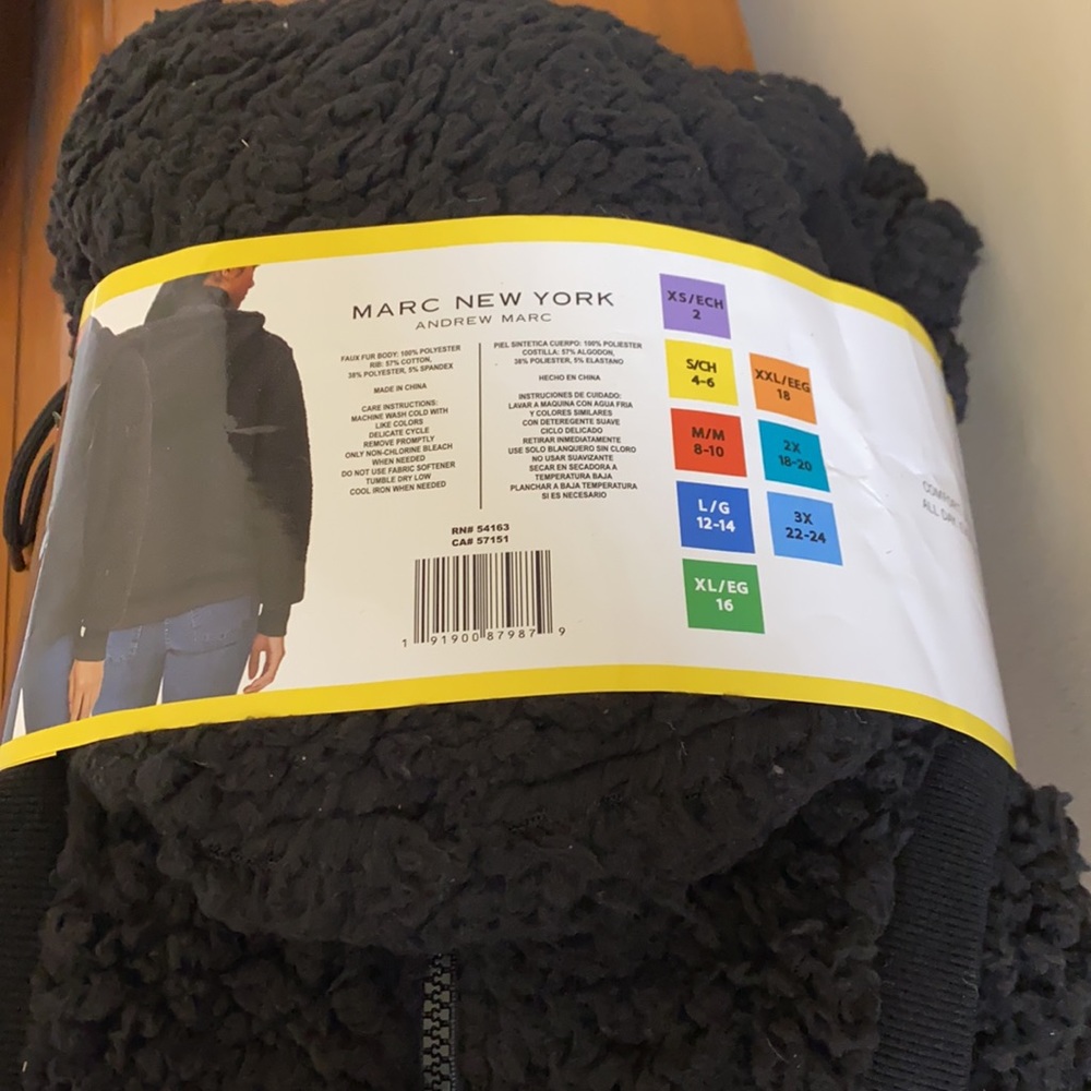 Marc New York Fleece Zip Jacket NWT - Picture 3 of 3